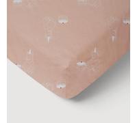 Mon PTIT Dodo - Lenzuolo con angoli stampati, 60 x 120 cm, colore: Rosa, Culla