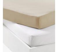 Mon PTIT Dodo - Set di 1 ALESE PU + 1 lenzuolo con angoli, 60 x 120 cm, colore: Bianco/Nudo