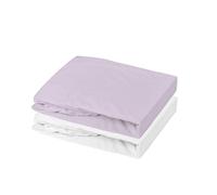 Mon PTIT Dodo - Set di 1 ALESE PU + 1 lenzuolo con angoli, 70 x 140 cm, colore: Bianco