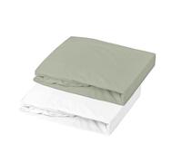 Mon PTIT Dodo - Set di 1 ALESE PU + 1 lenzuolo con angoli, 70 x 140 cm, colore: Bianco
