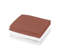 Mon PTIT Dodo - Set di 1 ALESE PU + 1 lenzuolo con angoli, 70 x 140 cm, colore: Bianco