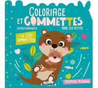Mon P'tit Hemma - Coloriage et gommettes pour les petits - Animaux mignons - + de 200 gommettes repositionnables