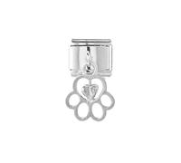 Mon & Sons Ciondolo a forma di zampa di cane, gatto, gufo, tartaruga, albero genealogico, farfalla, 9 mm, compatibile con braccialetti Nom, 9mm, Metallo, Nessuna pietra preziosa