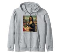 Mona Cestino della spesa Vintage Lisa Mercato Scena Felpa con Cappuccio