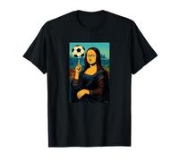 Mona Lisa AMA Il Calcio Palla sul Dito Comic Maglietta
