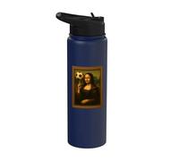 MONA LISA AMA IL CALCIO PALLA SUL DITO Stainless Steel Insulated Water Bottle
