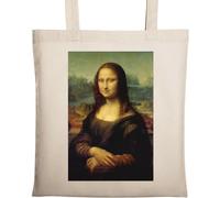 Mona Lisa Borsa Tote in Cotone Ecologico Naturale Beige