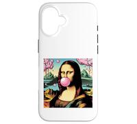 mona lisa bubblegum divertente Custodia per iPhone 16
