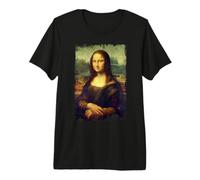 Mona Lisa by Leonardo da Vinci Famous Painting Maglietta Premium