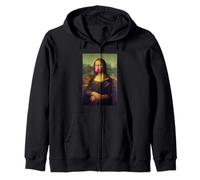 Mona Lisa Che soffia Rosa Bubble Gum Divertente Art Meme Felpa con Cappuccio