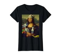 Mona Lisa delle Pulizie Pulire Leonardo da Vinci Meme Regalo Maglietta