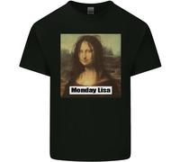 Mona Lisa Parodia Lunedì Lisa Maglietta Bambini