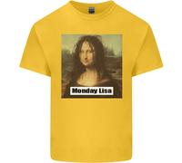 Mona Lisa Parodia Lunedì Lisa Maglietta Bambini