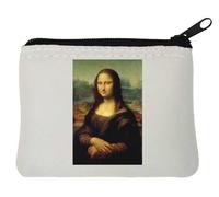Mona Lisa - Portamonete in neoprene, 10 x 11 cm, colore: Bianco
