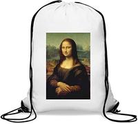 Mona Lisa - Sacca da palestra casual, con coulisse, colore: Bianco