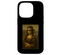 Mona Lisa Street Style Rap Art Boombox occhiali da sole catena Custodia per iPhone 14 Pro