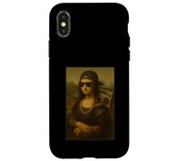 Mona Lisa Street Style Rap Art Boombox occhiali da sole catena Custodia per iPhone X/XS