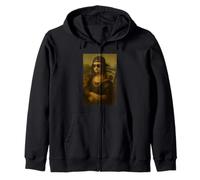 Mona Lisa Street Style Rap Art Boombox occhiali da sole catena Felpa con Cappuccio