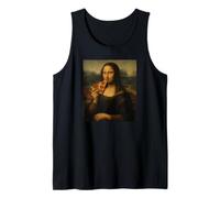 Mona Pizza Leonardo da Vinci Divertente Pizza Monna Lisa Canotta