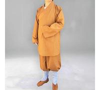 Monaci buddisti Costume Shaolin Tempio Abiti Abiti Zen Vestiti Buddismo Meditazione Abiti Lohan, Giallo, s