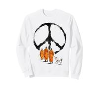 Monaci Che camminano in Pace Arte Minimalista Zen Felpa