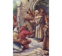 Monaci che danno elemosina. Prima del sequestro dei monasteri da parte di Enrico VIII erano il centro della vita religiosa e delle azioni caritative e ospitali. Dalla storia britannica nei periodi