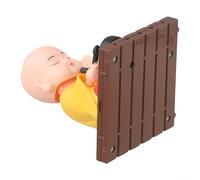 Monaco che scuote a energia solare, ornamento per auto e ufficio, ABS, movimento della testa a energia solare, crea un effetto dinamico (rosso)