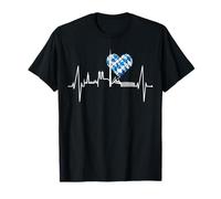Monaco di Baviera Munich Skyline Heartbeat Cuore München Maglietta