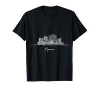Monaco Francia Skyline Europa Viaggio Souvenirs Maglietta