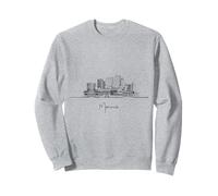 Monaco Francia Skyline Viaggio Souvenir Felpa