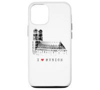 Monaco Frauenkirche Vintage Skyline Bavaria I Love Munich Custodia per iPhone 12/12 Pro