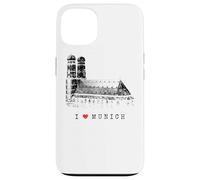 Monaco Frauenkirche Vintage Skyline Bavaria I Love Munich Custodia per iPhone 13
