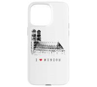 Monaco Frauenkirche Vintage Skyline Bavaria I Love Munich Custodia per iPhone 15 Pro Max