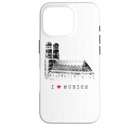 Monaco Frauenkirche Vintage Skyline Bavaria I Love Munich Custodia per iPhone 16 Pro