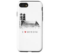 Monaco Frauenkirche Vintage Skyline Bavaria I Love Munich Custodia per iPhone SE (2020) / 7/8