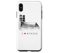 Monaco Frauenkirche Vintage Skyline Bavaria I Love Munich Custodia per iPhone XS Max