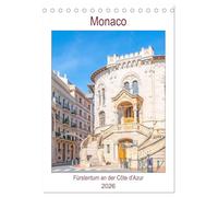 Monaco - Fürstentum an der Côte d'Azur (Tischkalender 2026 DIN A5 hoch), CALVENDO Monatskalender: Monaco - unabhängiger Stadtstaat an der französischen Mittelmeerküste.