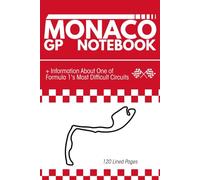 Monaco GP Graphic Racing Sports Car Design Notebook Journal 120 Lined Pages 6x9 Inches