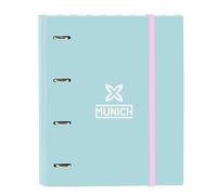 Monaco Heaven - Raccoglitore a 4 anelli da 35 cm con 100 fogli A4, ideale per bambini di diverse età, comodo e versatile, qualità e resistenza, 27 x 3,5 x 32 cm, colore Celeste, azzurro, Estándar,