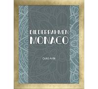 Monaco MDF Cornice senza rundungen kantiger Bauhaus stile 44 X 55, MDF, Oro antico, Verglasung: Acrylglas klar 1 mm