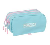 Monaco Sky - Astuccio triplo grande, astuccio per bambini, ideale per bambini in età scolastica, comodo e versatile, qualità e resistenza, 21,5 x 8 x 10 cm