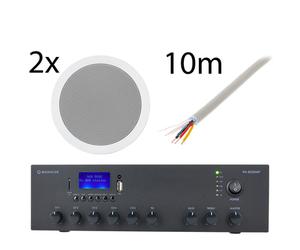 Monacor 2x EDL-28 PA-803DAP Bundle