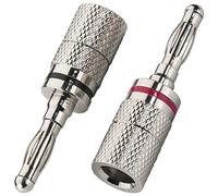Monacor BP-104 2 x Connettore a Filo a Banana Silver - Wire Connectors (Argento)