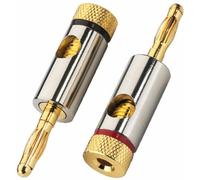 Monacor BP-150 Connettori A Banana A Coppia 4,0 Mm Nichelati E Placcati In Oro