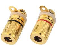 Monacor BP-250G Coppia Di Terminali Per Cavi Di Alta Qualità Placcati In Oro