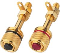 Monacor BP-530G High-End-Ls-Polklemmen-Paar Per IN Legno Fino 27 MM Dorato