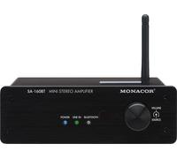 Monacor SA-160BT Mini Stereo-Verstärker, 2 x 30 W Nero