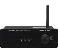 Monacor SA-160BT Mini Stereo-Verstärker, 2 x 30 W Nero