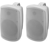 Monacor WALL-06SET/WS Sistema Di Casse Stereo Attive A 2 Vie, 2 X 30 W