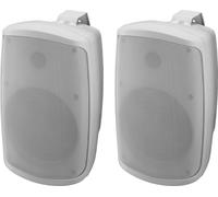 Monacor WALL-06SET/WS Sistema Di Casse Stereo Attive A 2 Vie, 2 X 30 W
